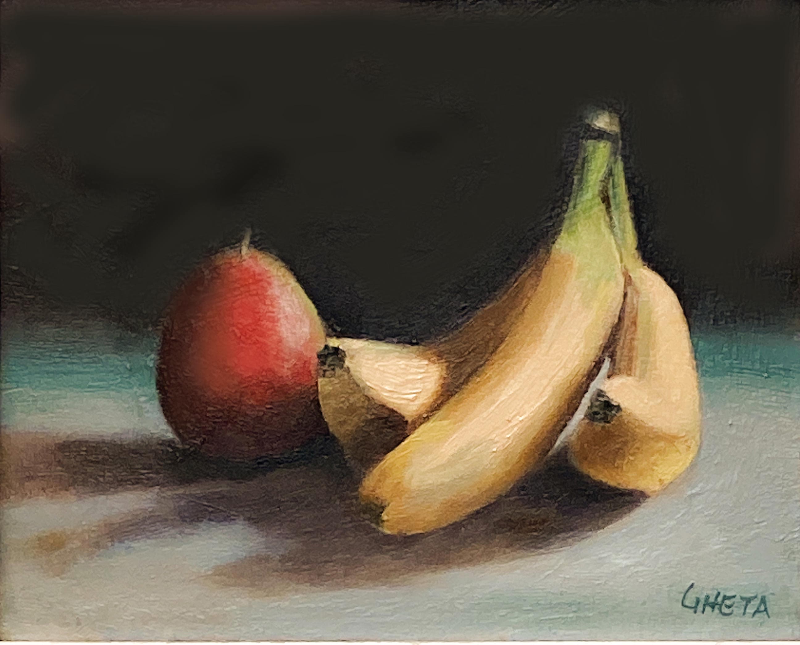 Bananas and Red Pear